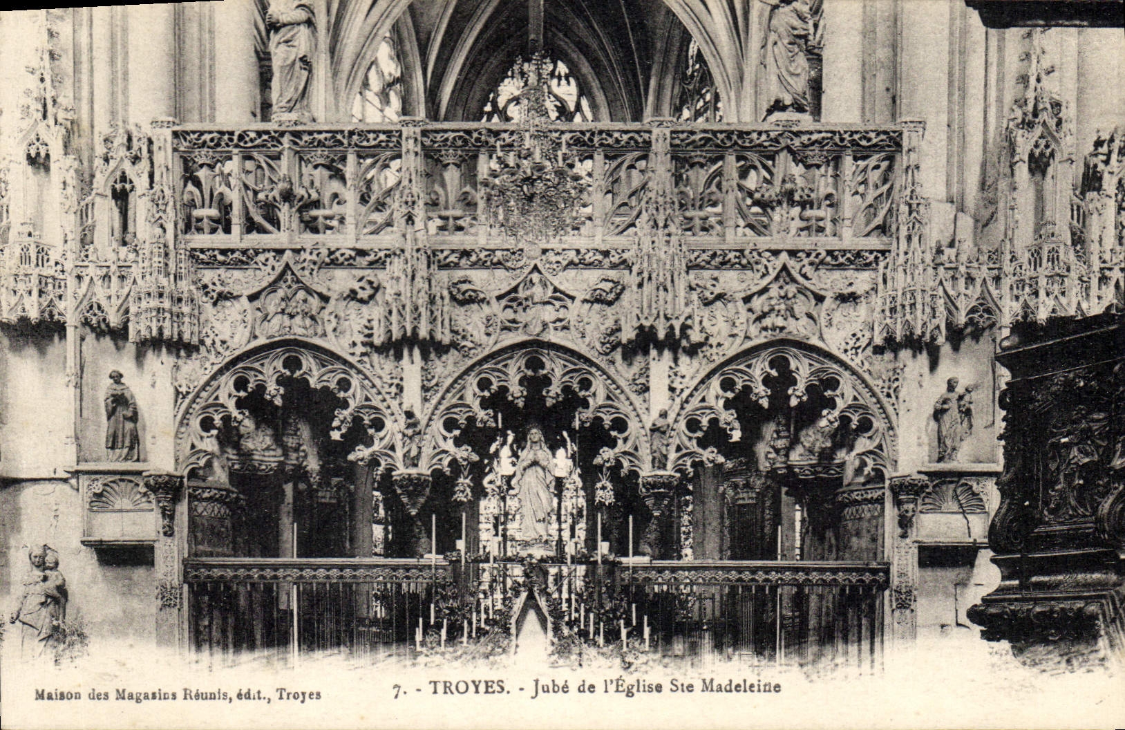 CPA Troyes Jube de l'Eglise Ste Madeleine