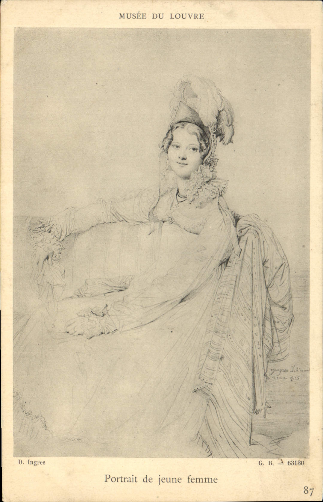 CPA Musee du Louvre Portrait de jeune femme