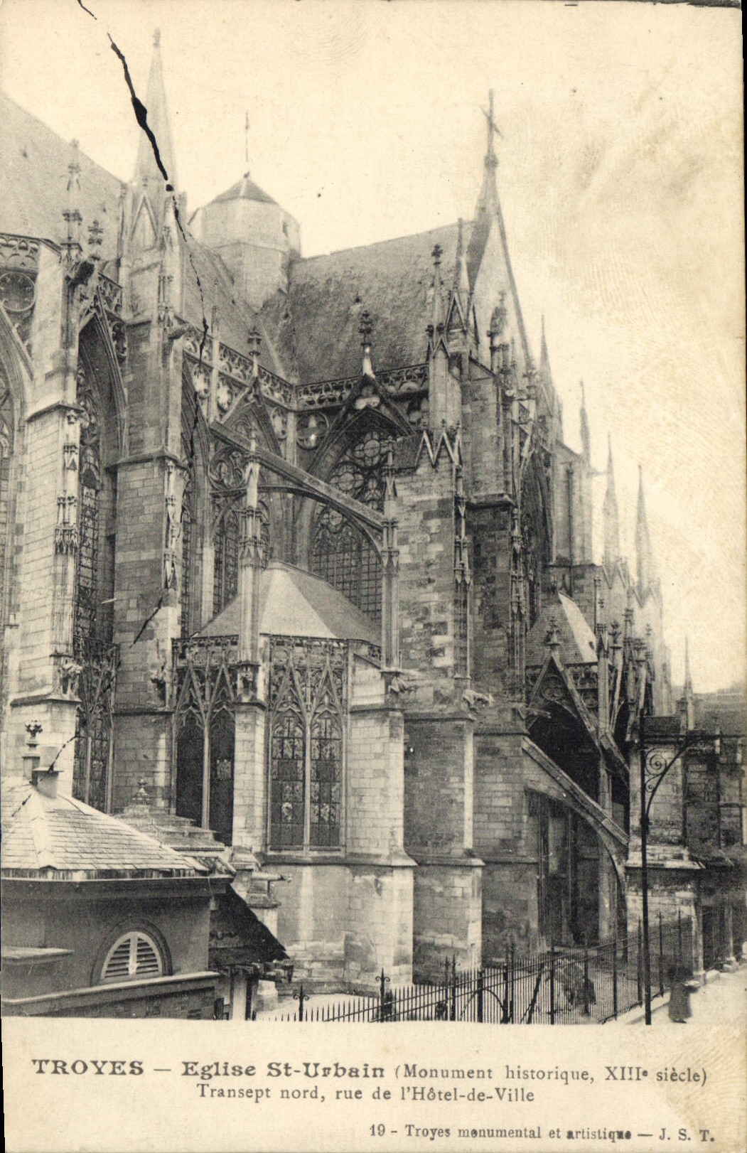 CPA Troyes Eglise St Urbain Transept nord rue de l'Hotel de Ville