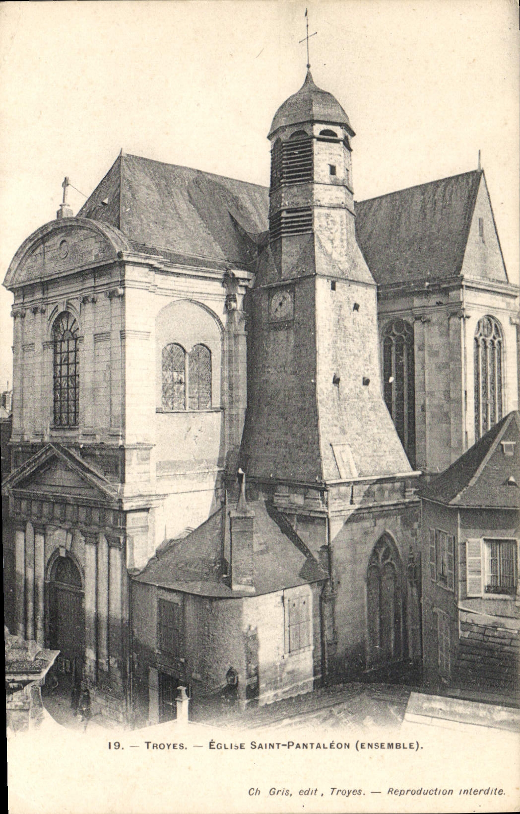 CPA Troyes Eglise Saint Pantaleon Ensemble 