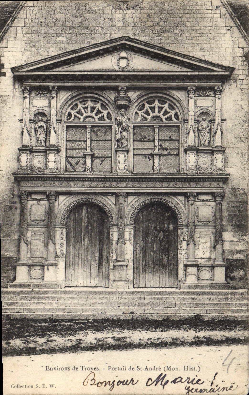 CPA Environs de Troyes Portail de St Andre 
