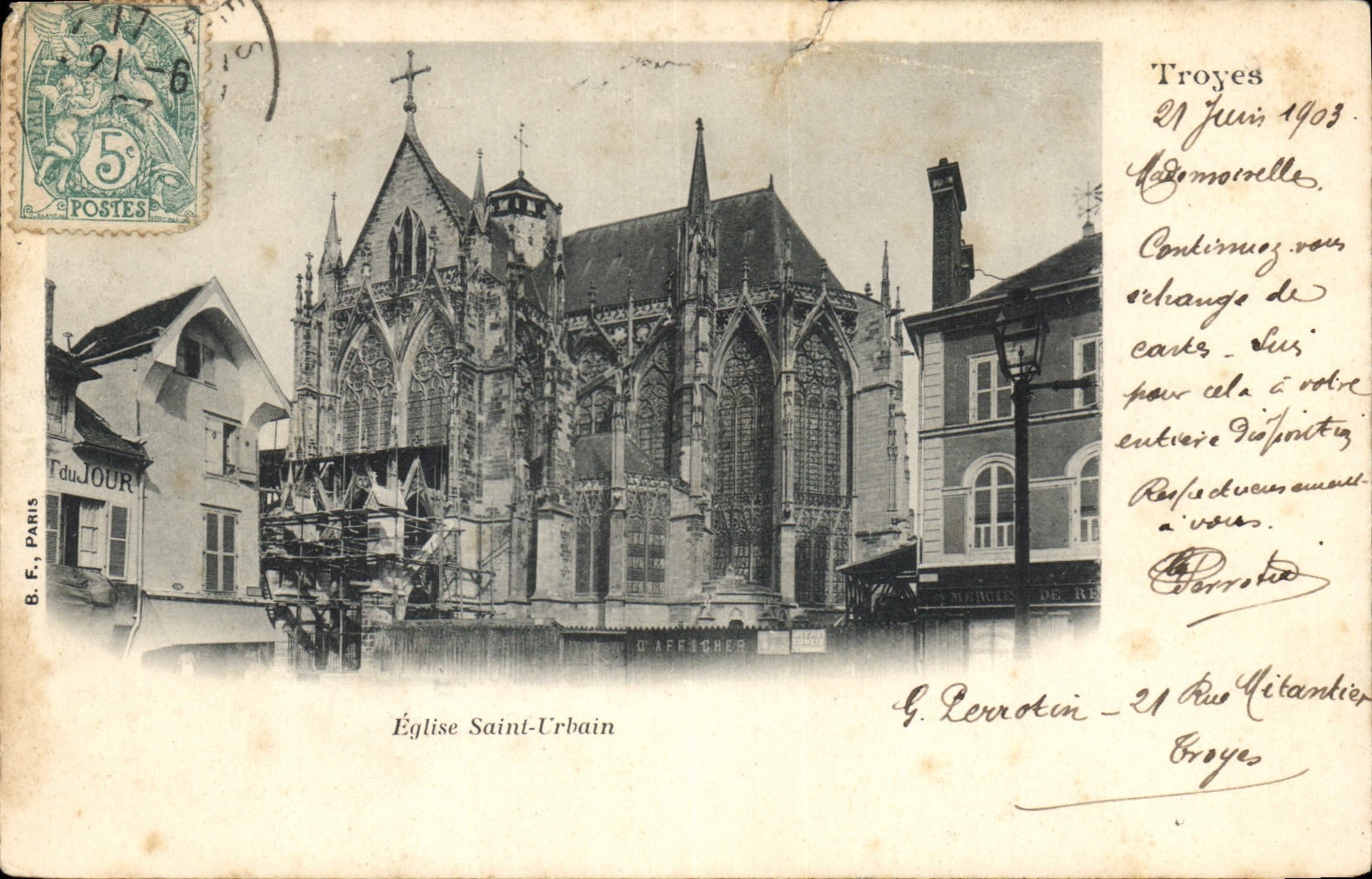 CPA Troyes  Eglise Saint Urbain 