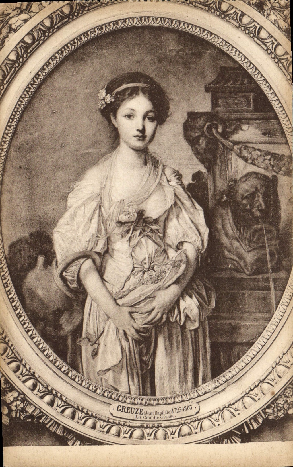 CPA Musee du Louvre Greuze La cruche cassee
