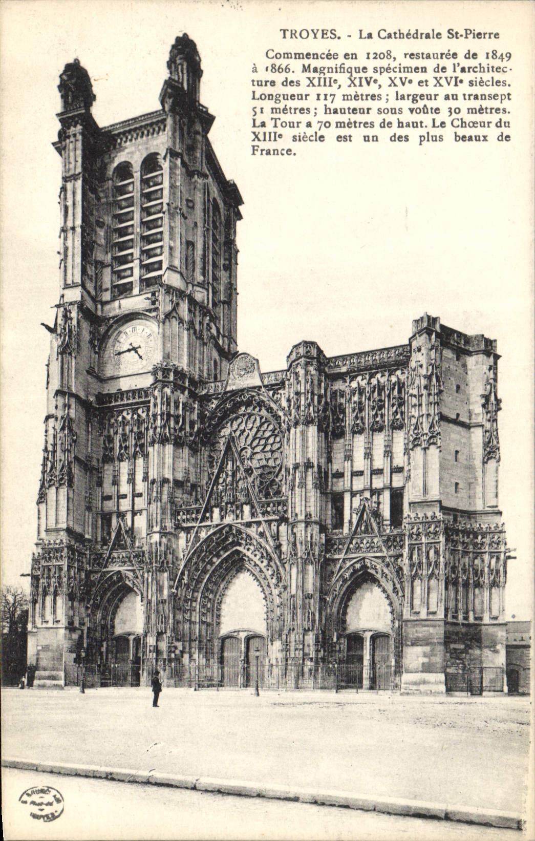 CPA Troyes La Cathedrale St Pierre 