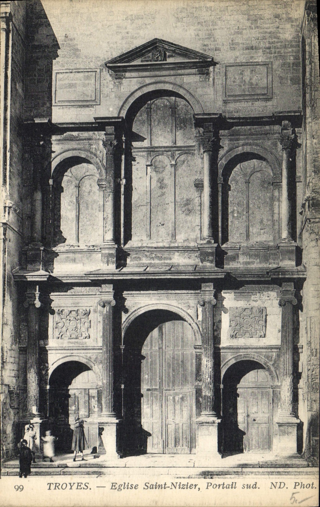 CPA Troyes Eglise Saint Nizier Portail sud 
