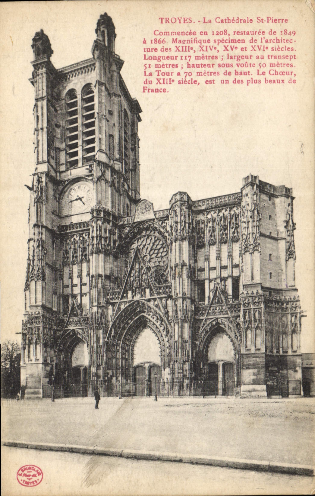 CPA Troyes La Cathedrale St Pierre 