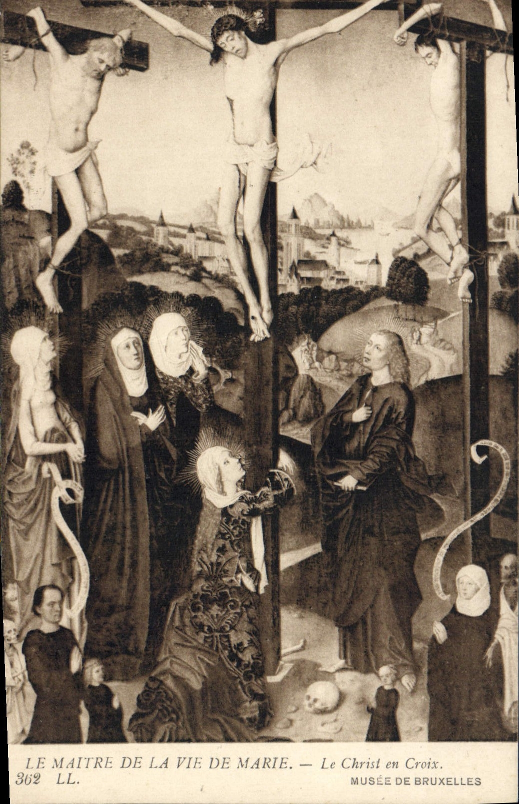 CPA Musee de Bruxelles Le Maitre de la Vie de Marie Le Christ en Croix 