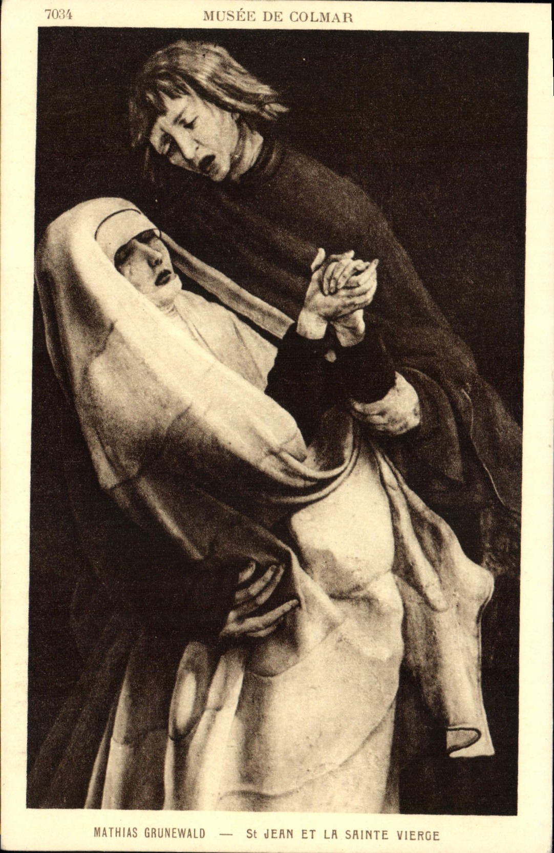 CPA Musee de Colmar Mathias Grunewald St Jean et La Sainte Vierge