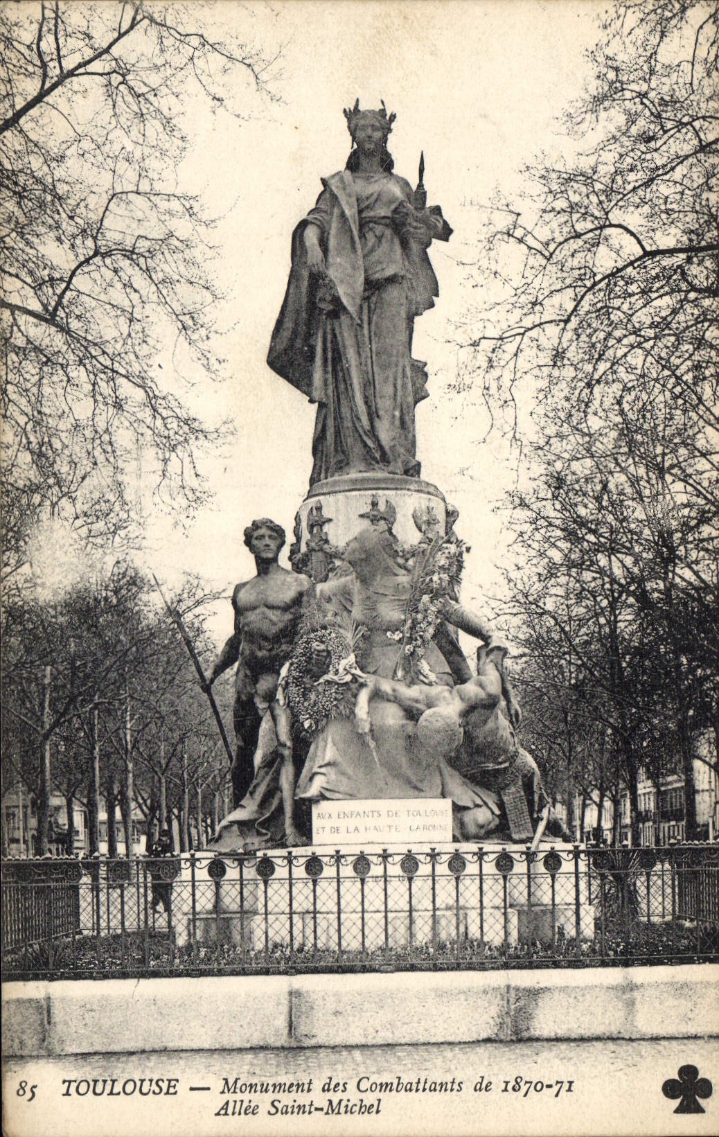 CPA Toulouse Monument des Combattants de 1870 71 Allee Saint Michel 