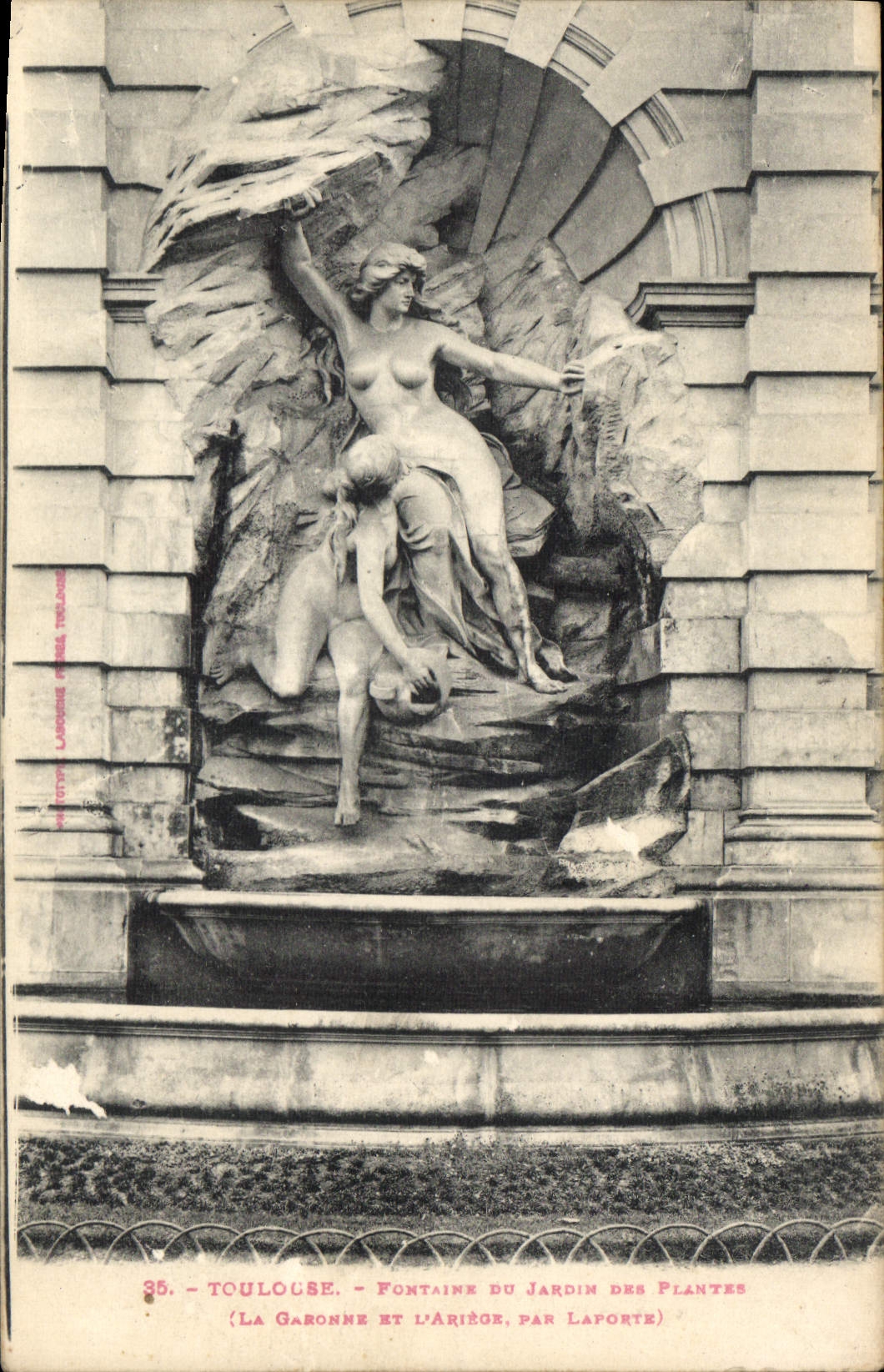 CPA Toulouse Fontaine du Jardin des Plantes La Garonne et l'ariege par Laporte