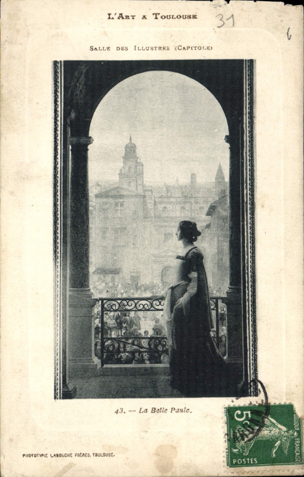 CPA L'Art a Toulouse Salle des Illustres Capitole La belle Paule