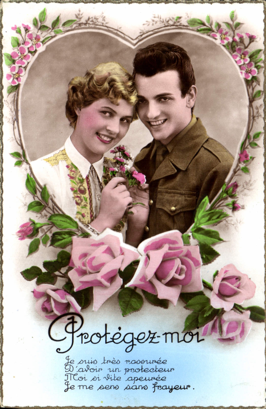 CPA Protegez moi Femme