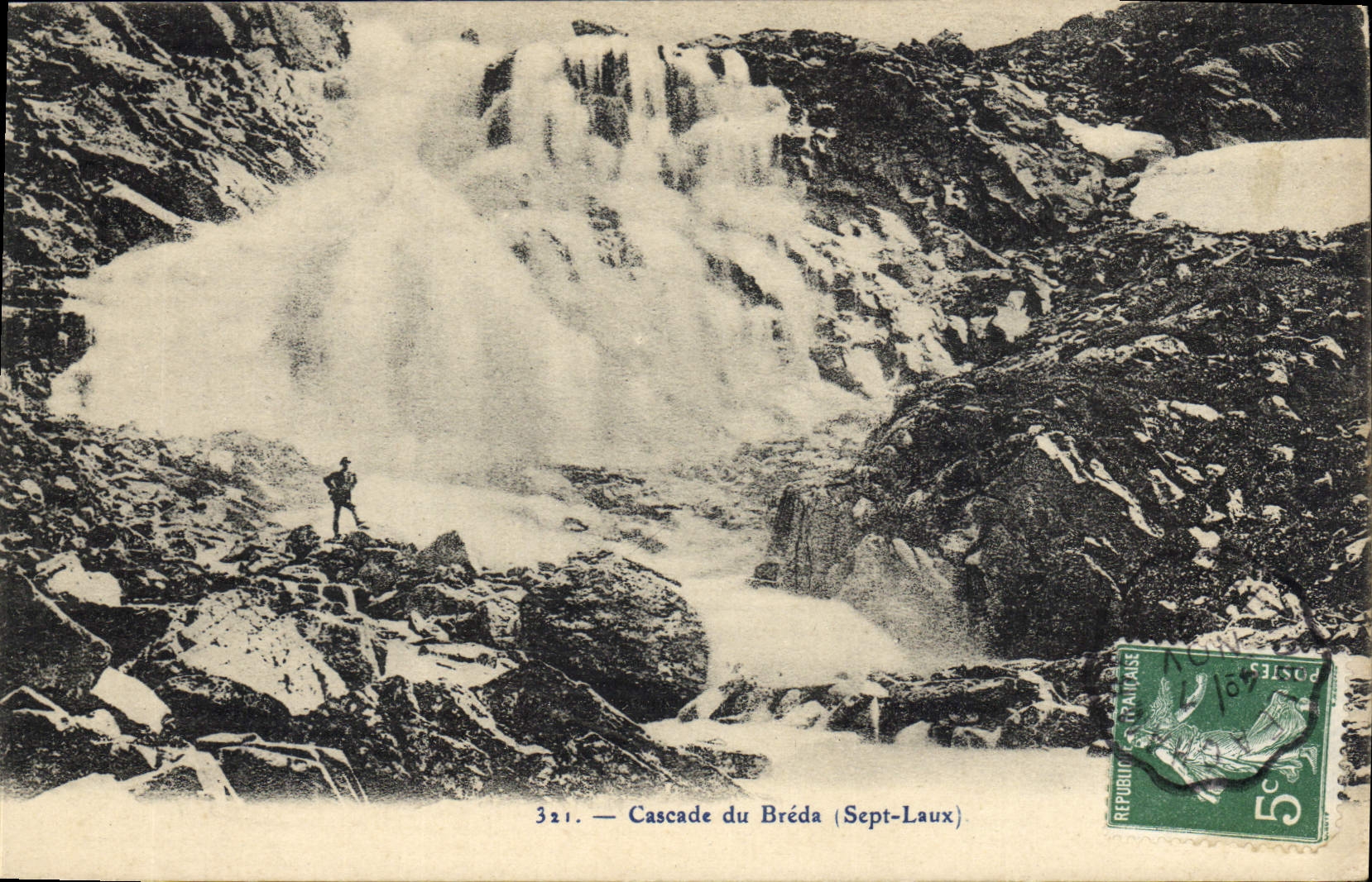 CPA Cascade du Breda Sept Laux 