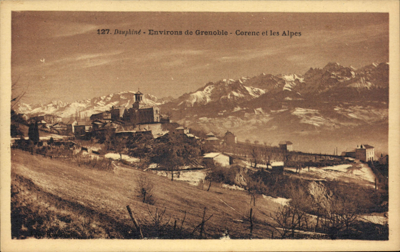 CPA Dauphine Environs de Grenoble Corene et les Alpes 