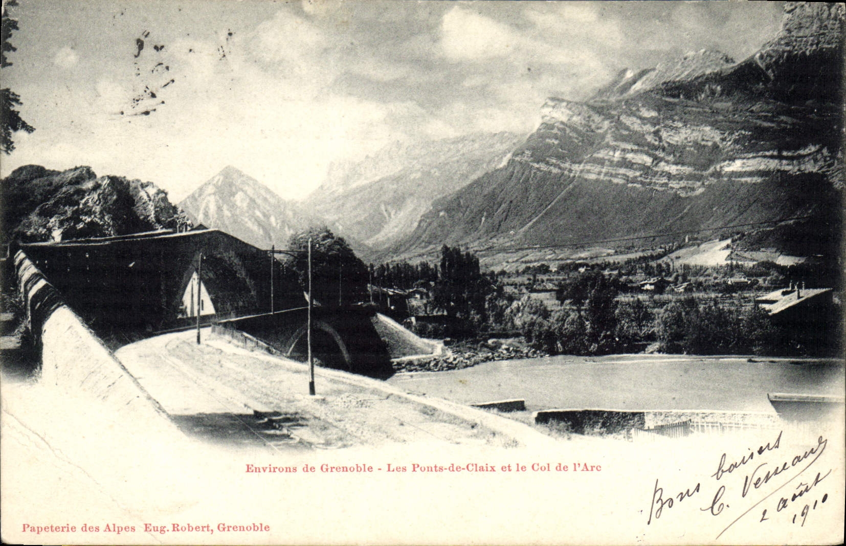 CPA Environs de Grenoble Les Ponts de Claix et le Col de l'Arc 