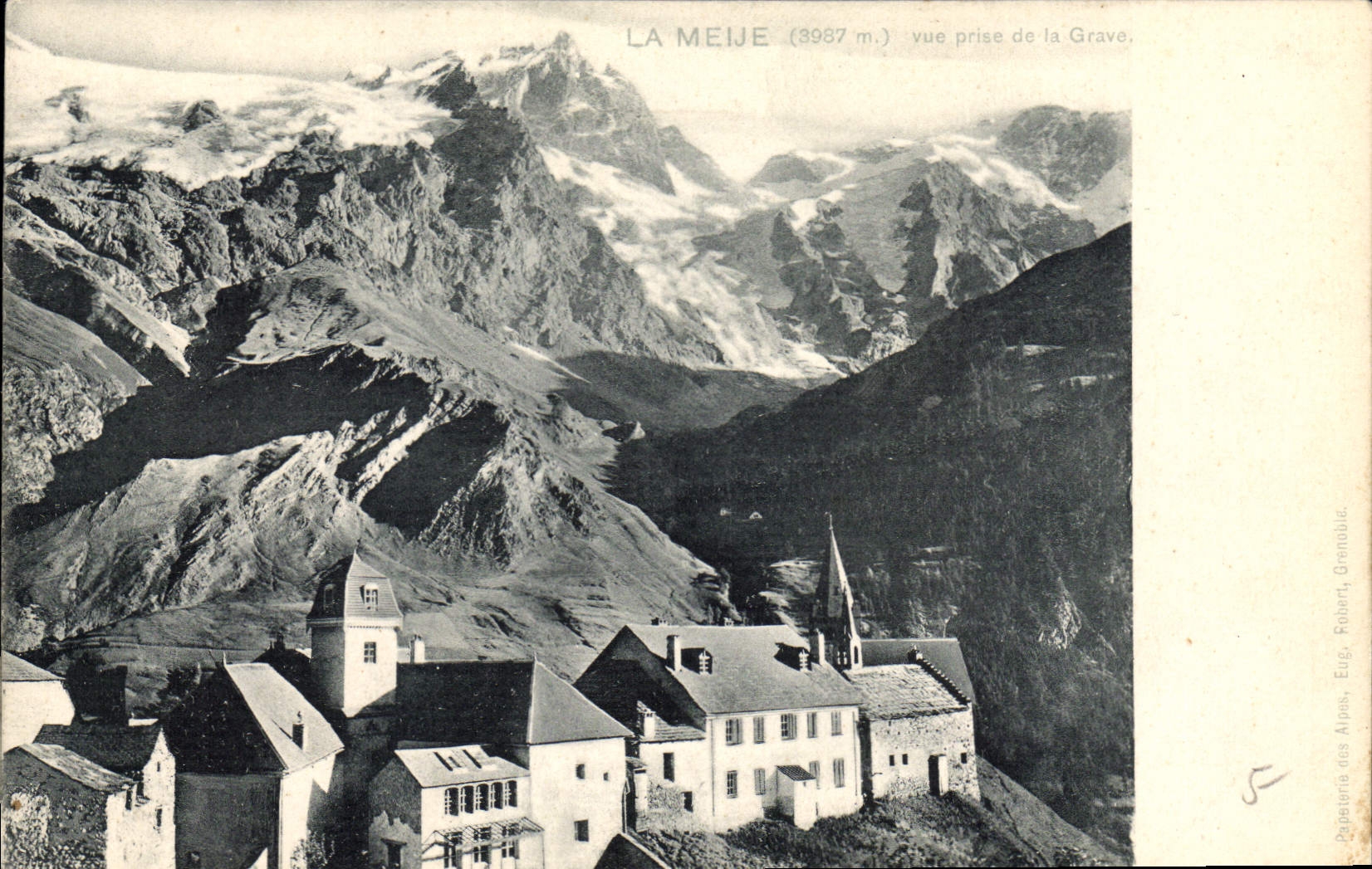 CPA La Meije vue prise de la Grave 