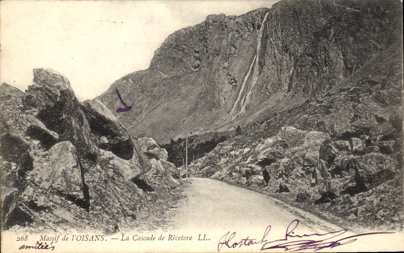 CPA Massif d'Oisans La Cascade de Rivetore 