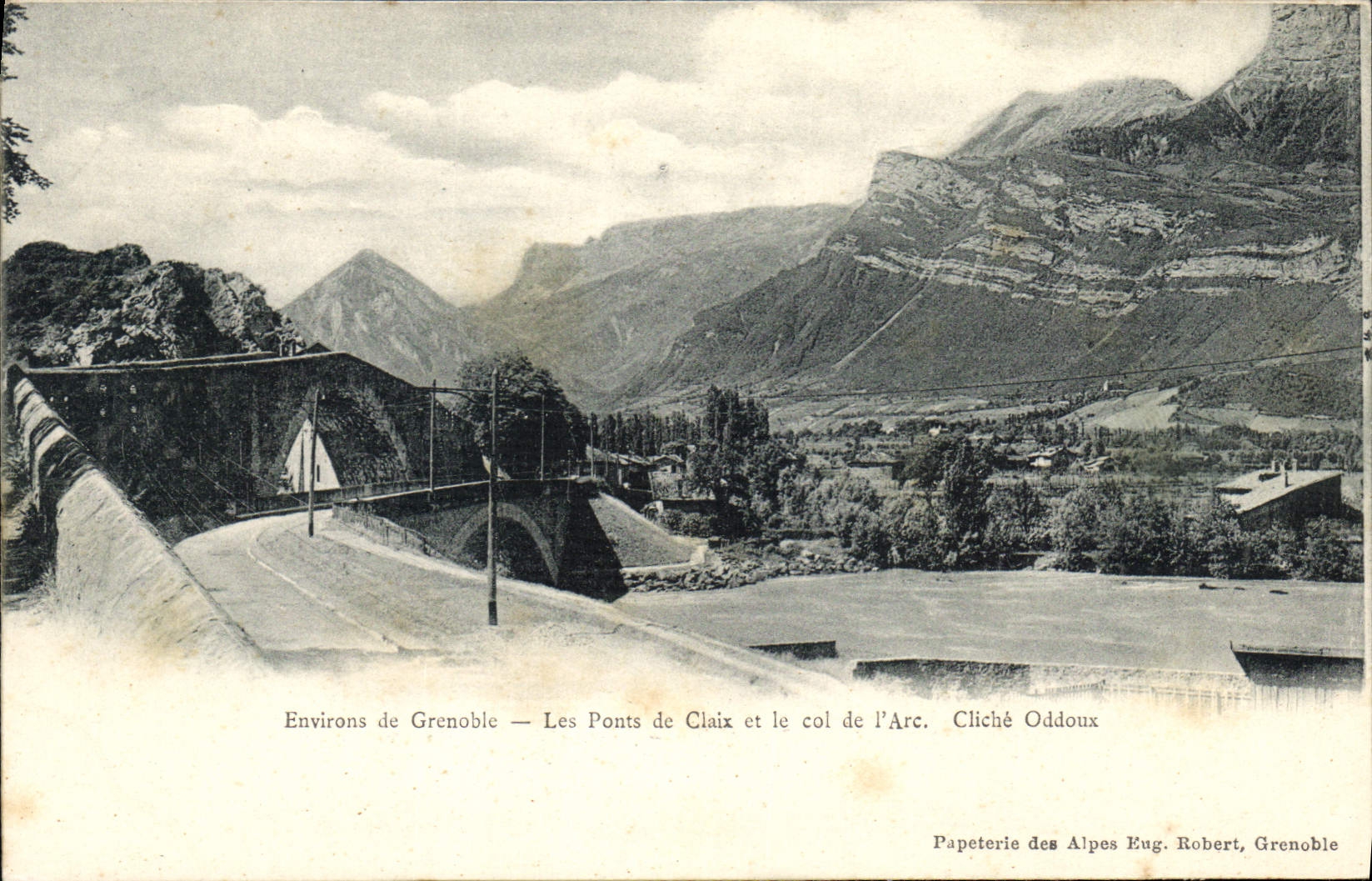 CPA Environs de Grenoble Les Ponts de Claix et le col de l'Arc 