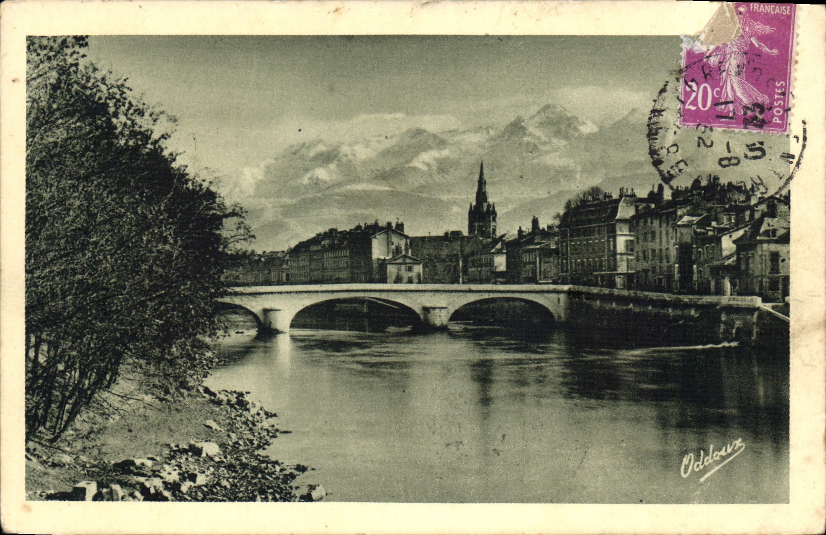 CPA Grenoble L'Isere et la chaine des Alpes 
