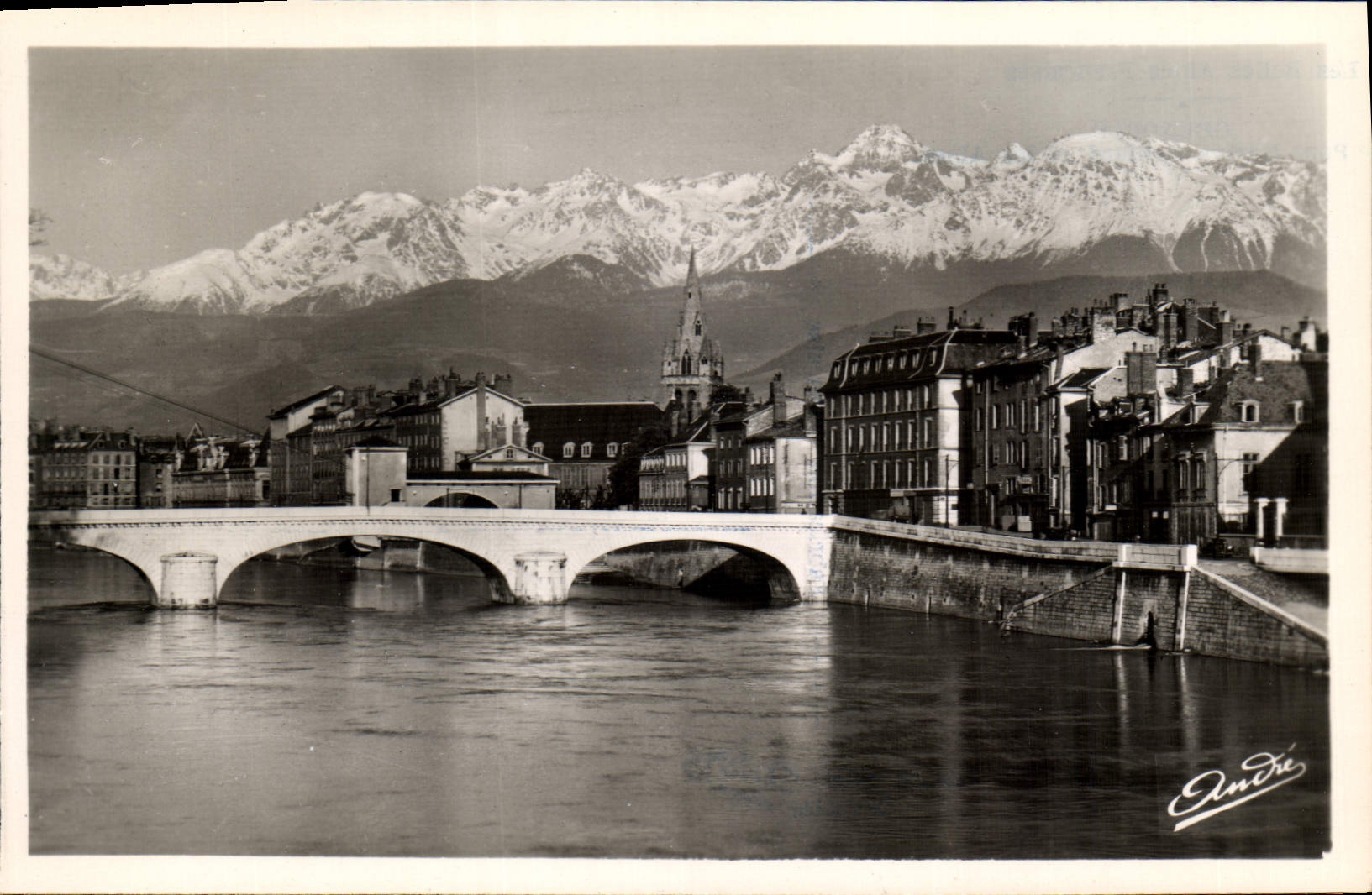 CPA Grenoble Pont Marius Gontard et les Alpes 