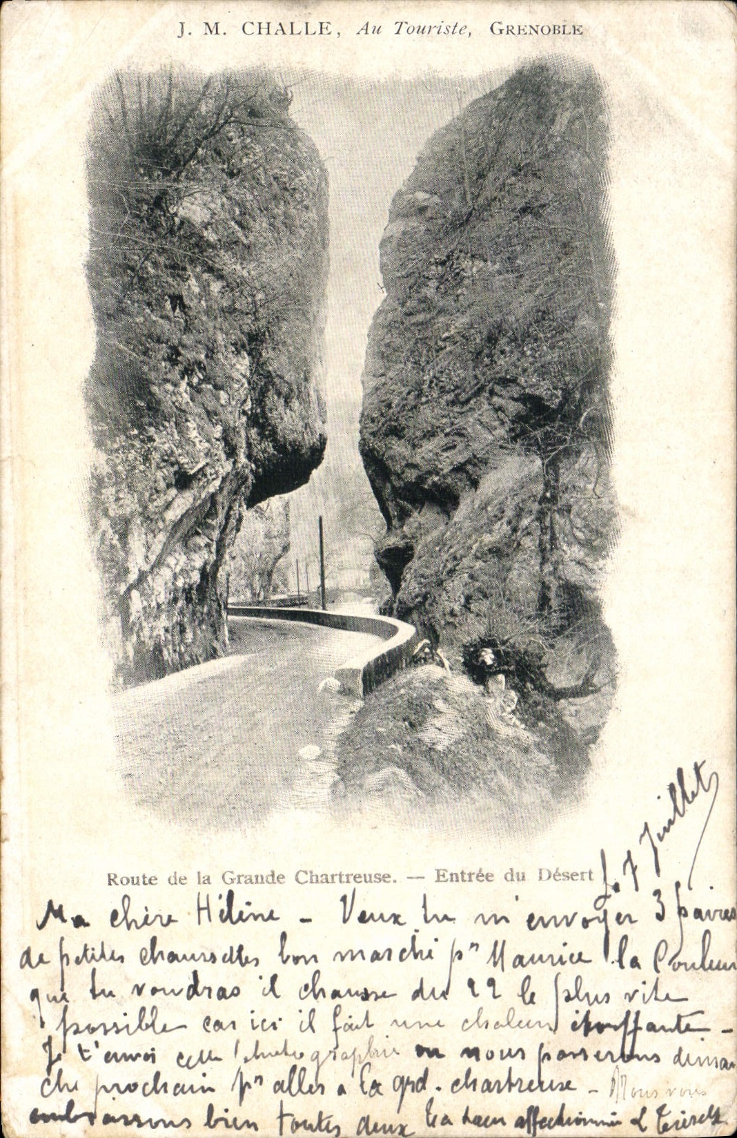 CPA Grenoble Route de la Grande Chartreuse Entree du Desert 