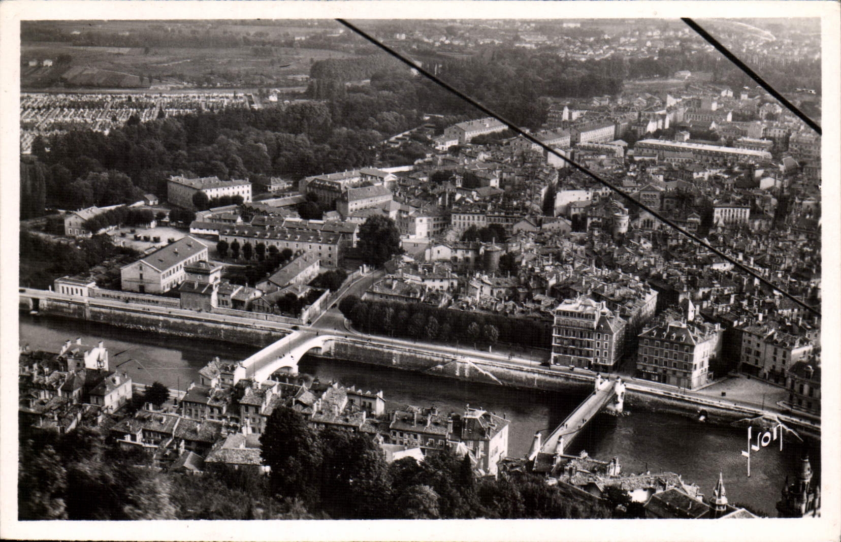 CPA Grenoble Isere Vue de teleferique de la Bastille 