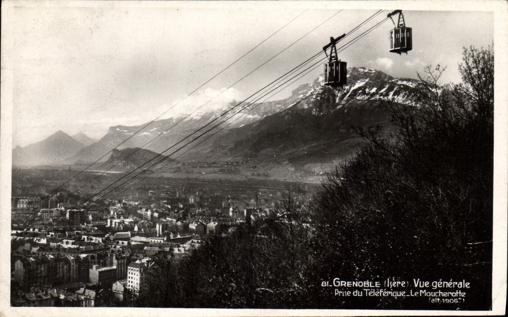CPA Grenoble isere Vue generale Prise du Teleferique Le Moucherette 