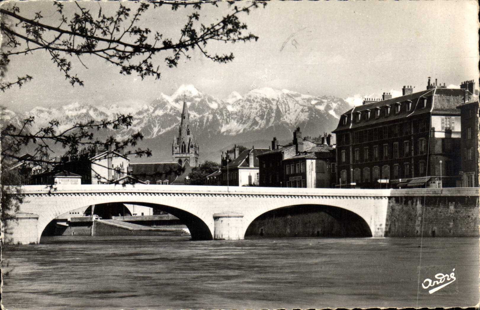 CPA Grenoble Pont Marius Gontard et les Alpes 