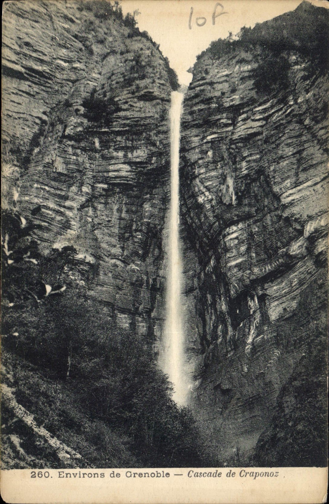 CPA Environs de Grenoble Cascade de Craponoz