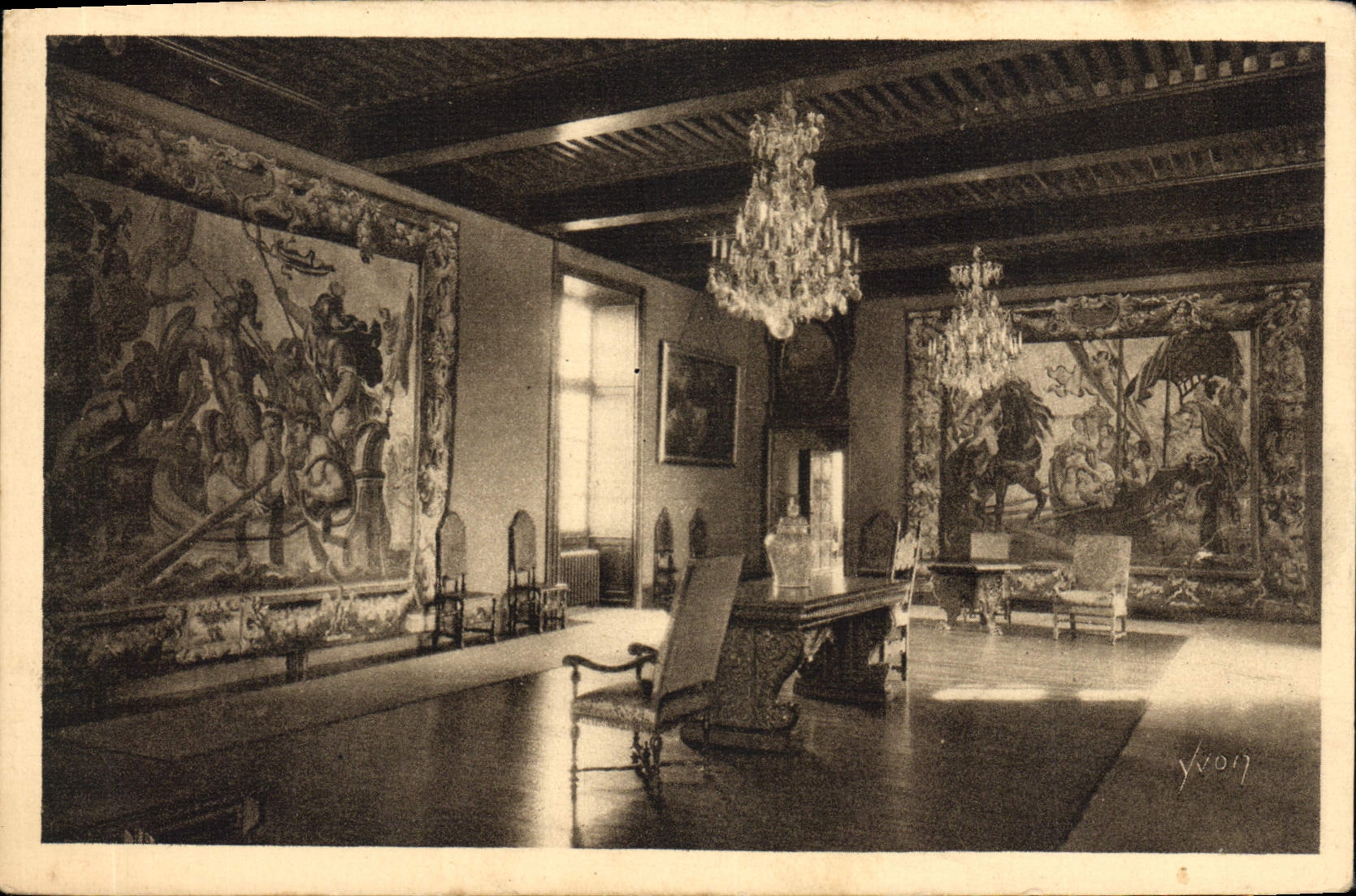 CPA La Douce France Chateau de Vizille Isere le grand salon tapisseries des Gobelins