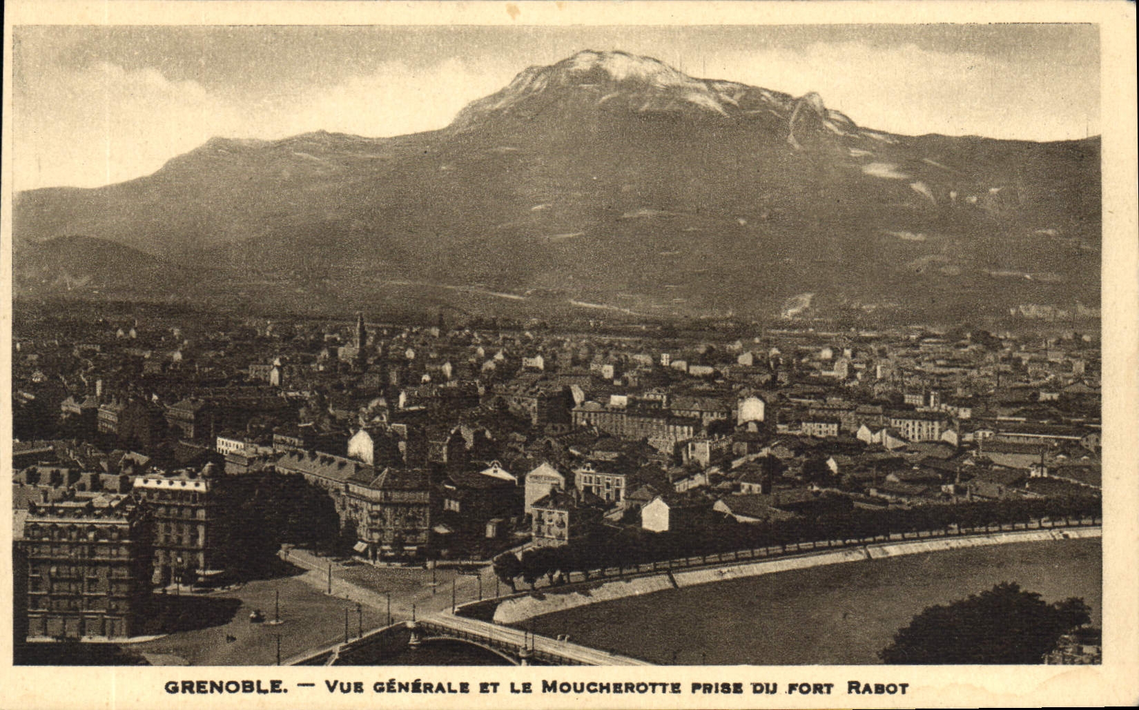 CPA Grenoble vue generale et le moucherotte prise du fort rabot 