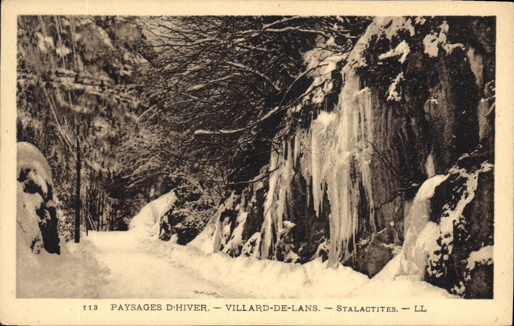 CPA Paysages d'HIver Villard de Lans Stalactites