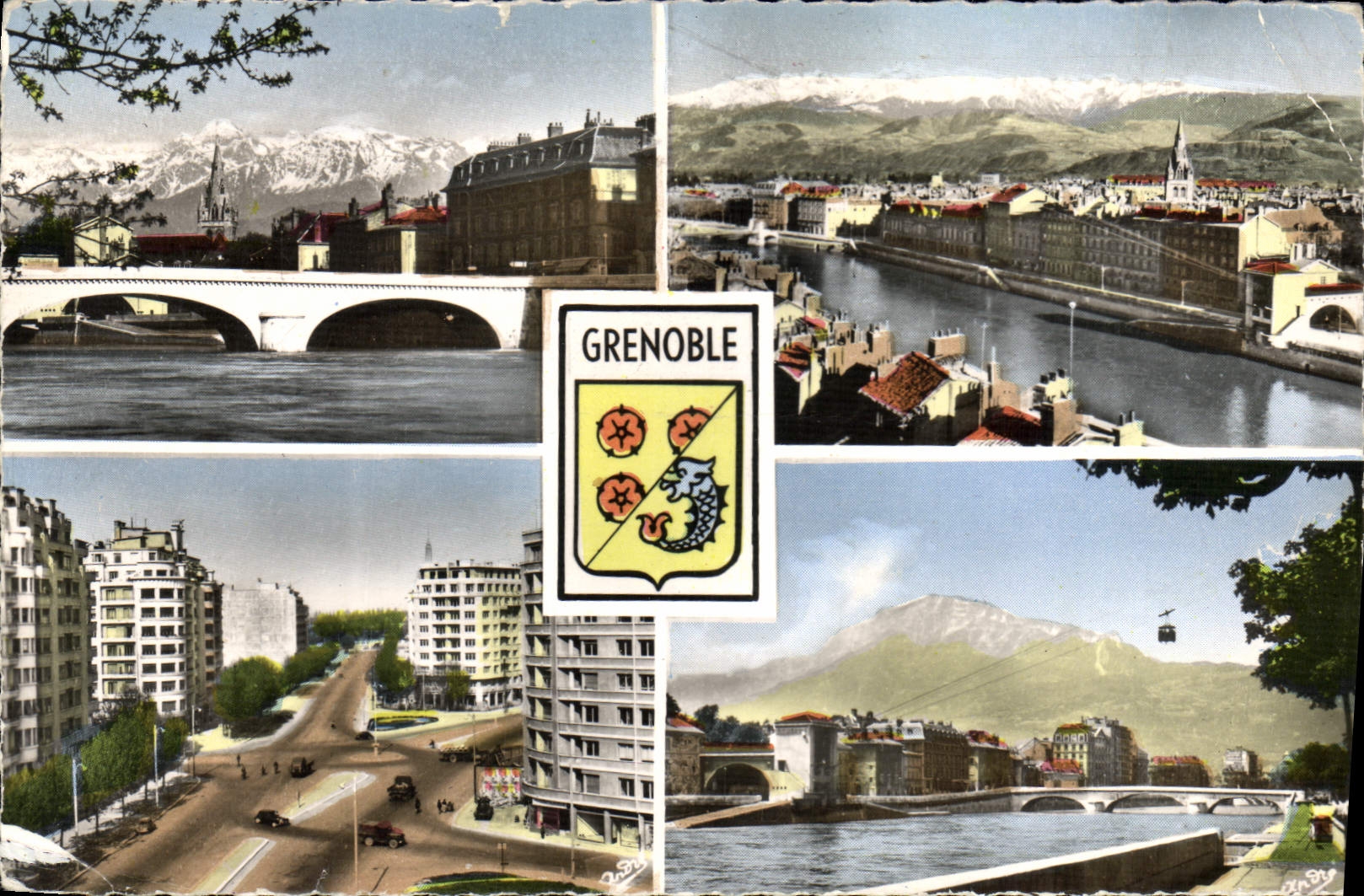 CPA Les Belles Alpes Francaises Grenoble Pont Marius Gontard Chaine de Belledonne telepherique et Mo