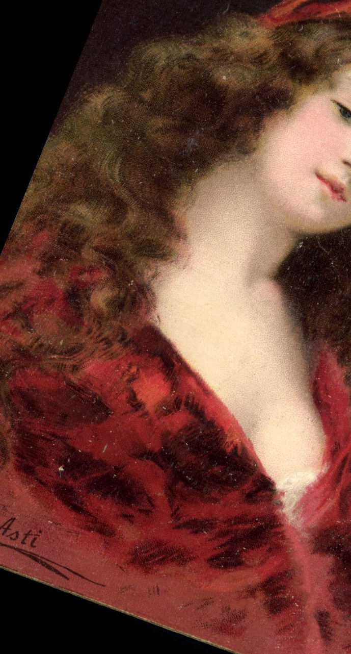 CPA Femme Illustrateur Asti