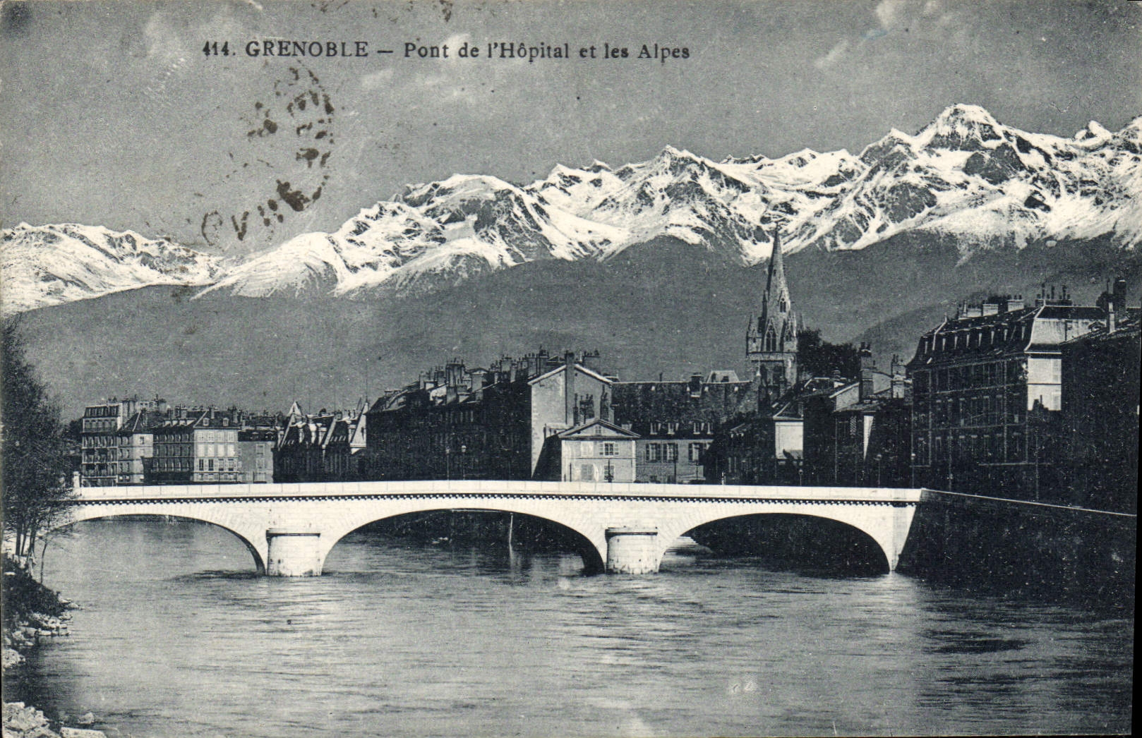 CPA Grenoble Pont de l'Hopital et les Alpes 