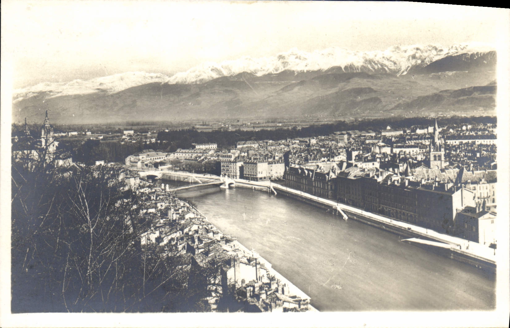 CPA Grenoble Panorama l'Isere et les Alpes 
