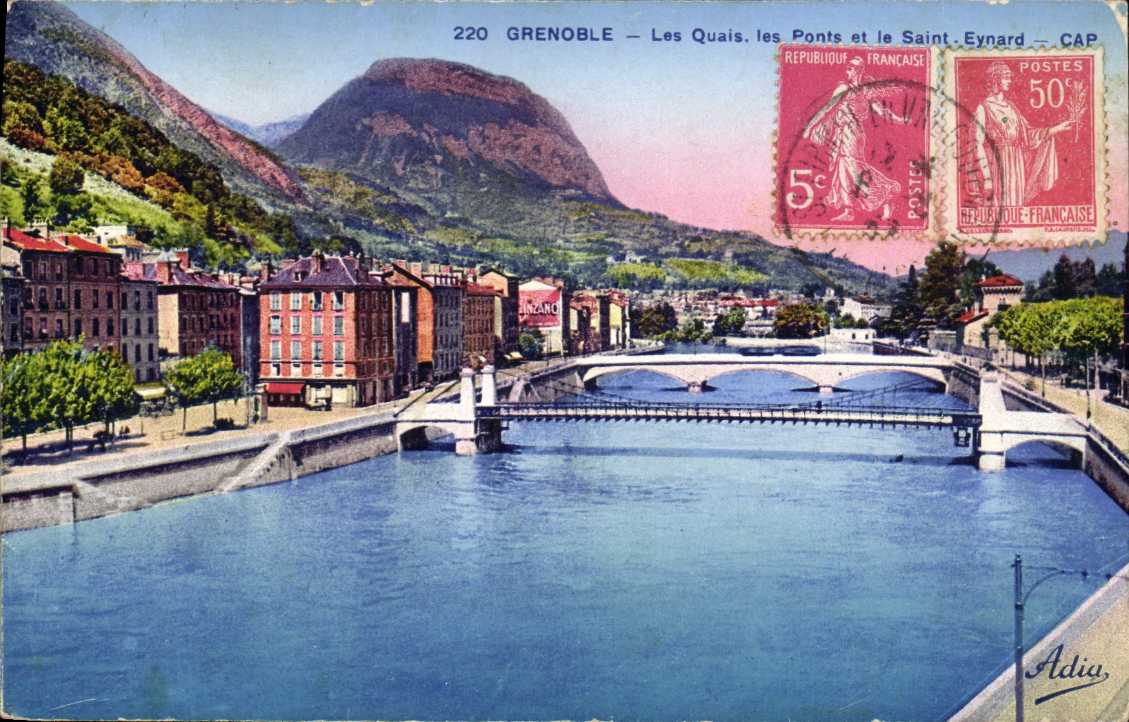 CPA Grenoble les Quais les Ponts et le Saint Eynard 