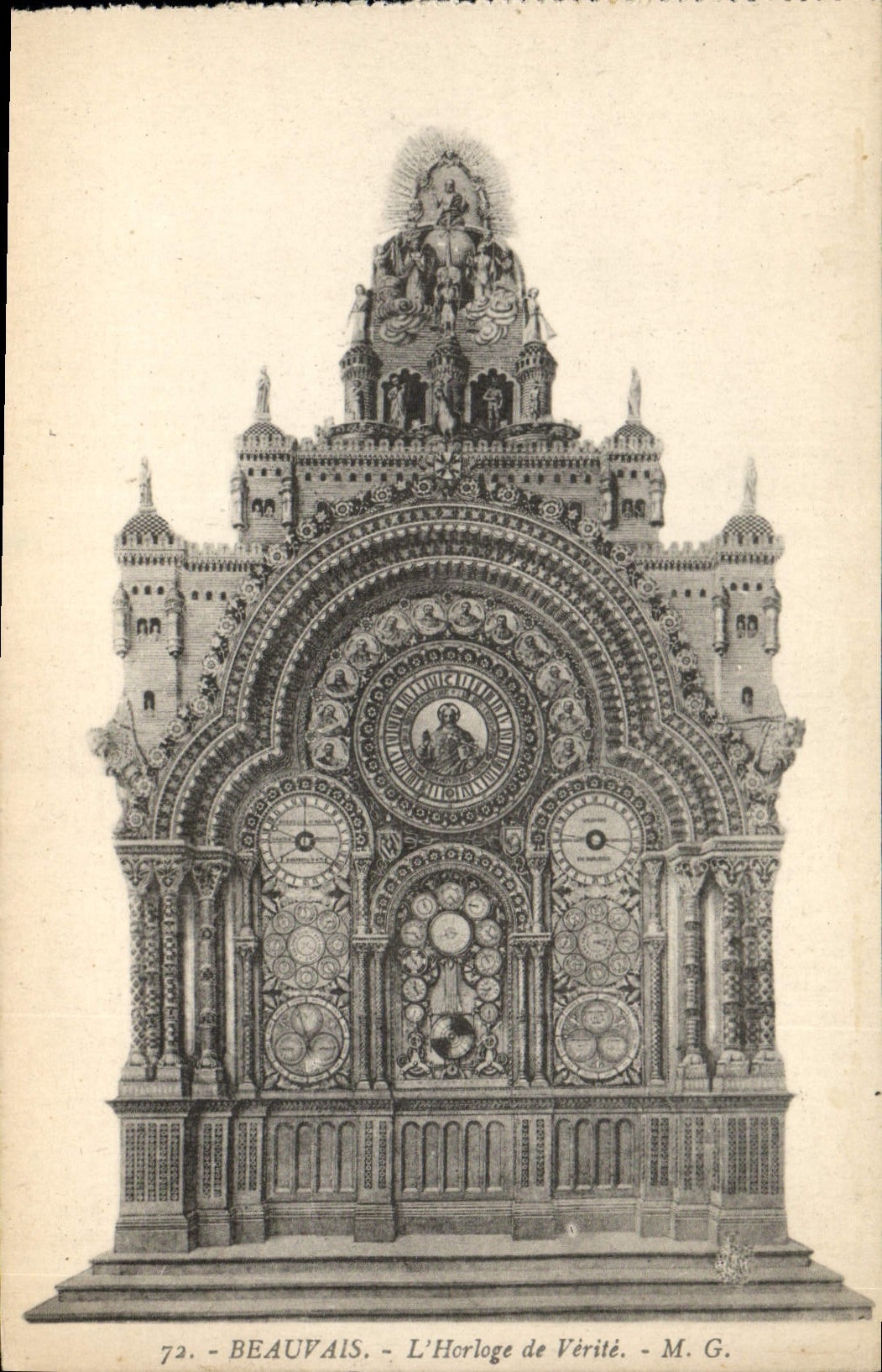 CPA Chateau de Beauvais l'Horloge de Verite 