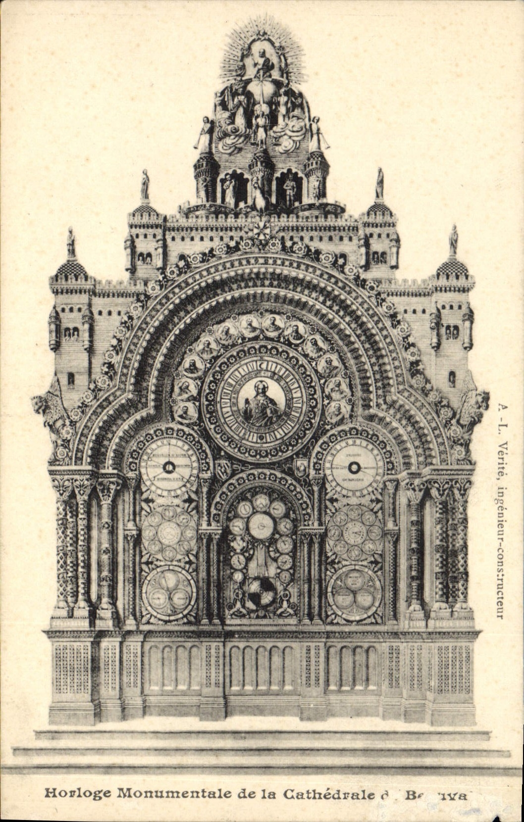 CPA Horloge Monumentale de la Cathedrale de Chateau de Beauvais