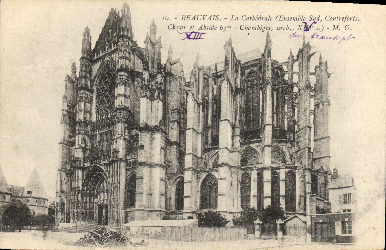 CPA Beauvais La Cathedrale Ensemble Sud Contreforts