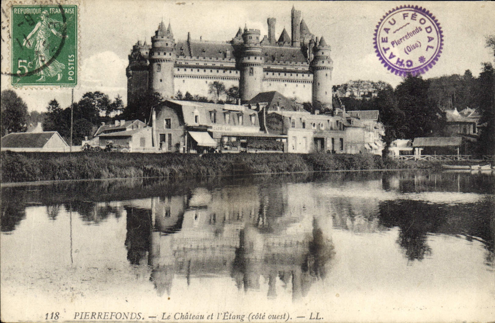 CPA Pierrefonds Le Chateau et l'Etang cote ouest 