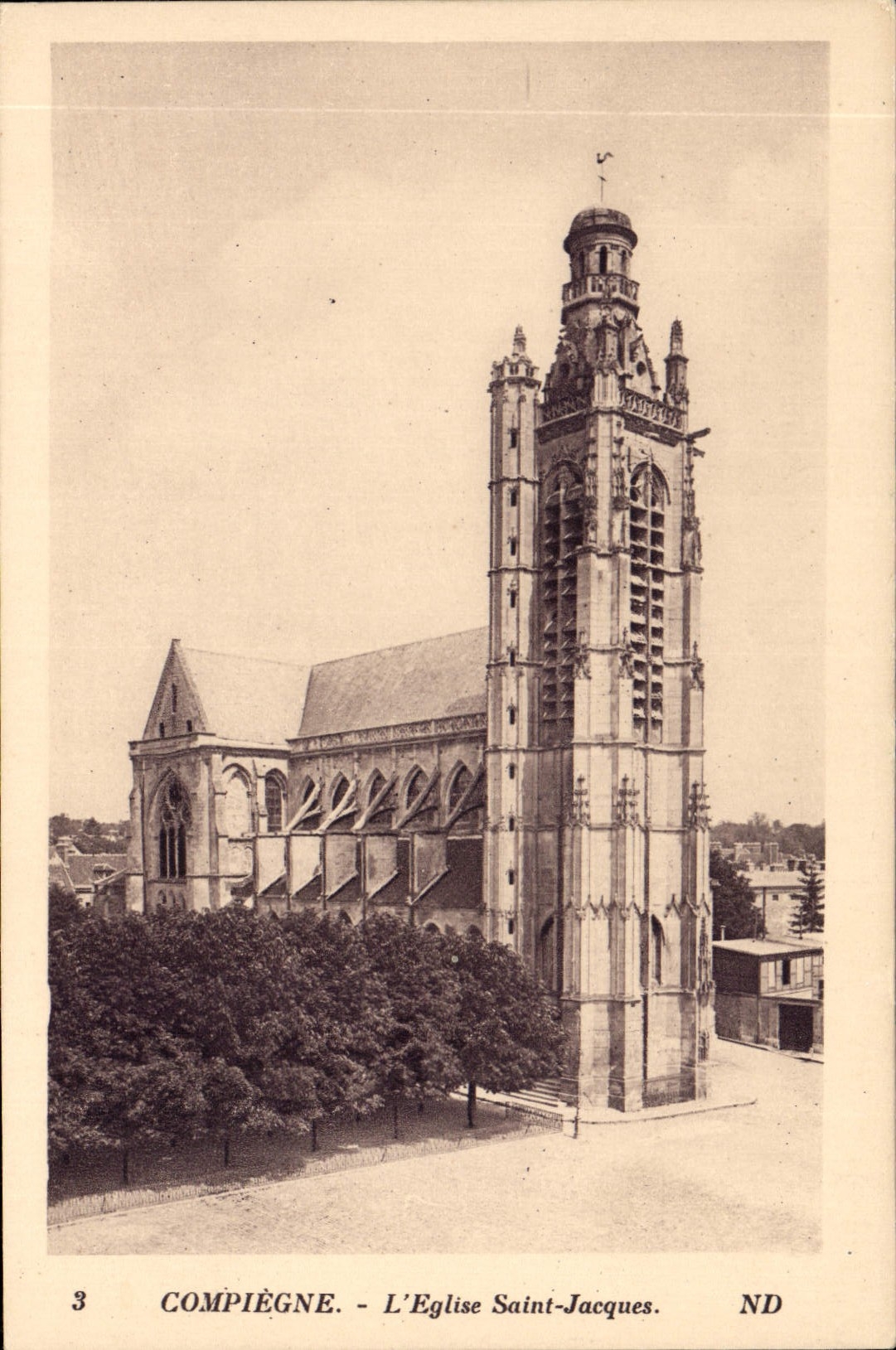 CPA Compiegne l'Eglise Saint Jacques 