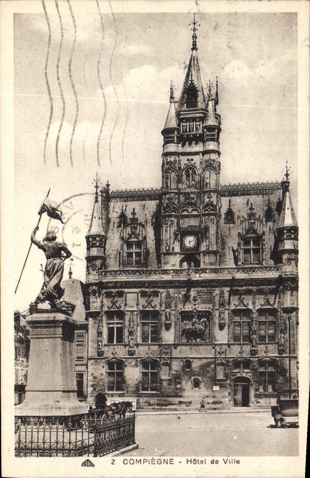 CPA Compiegne Hotel de Ville 
