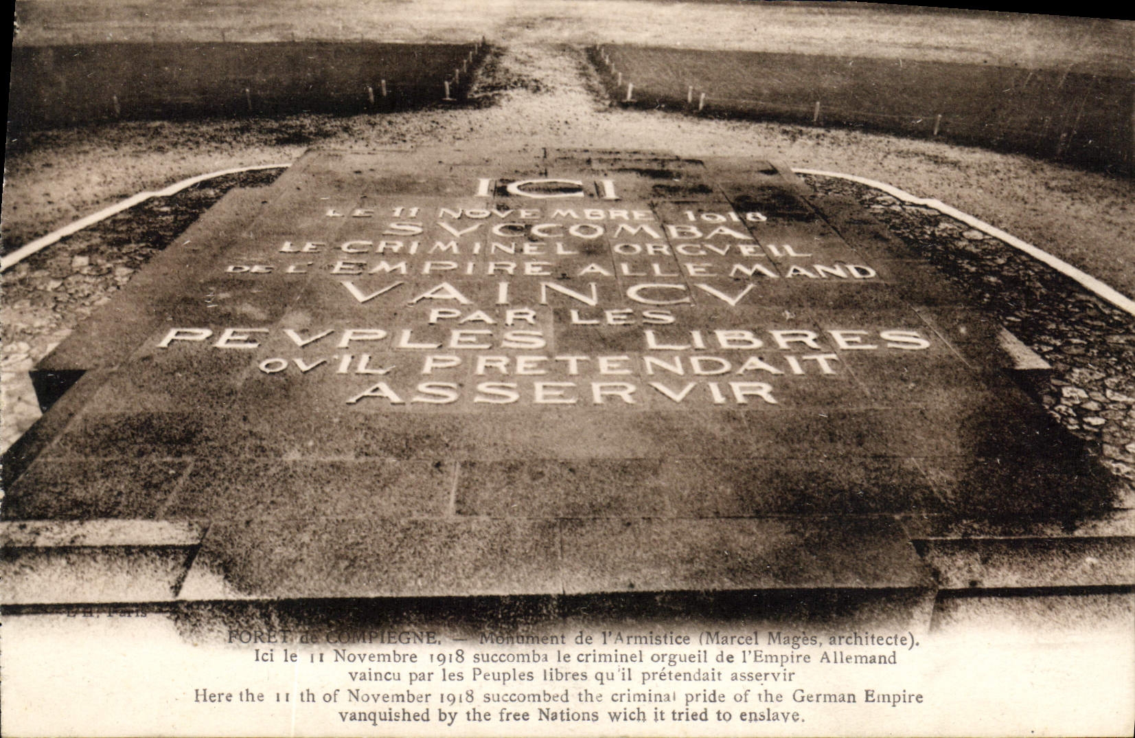 CPA Foret de Compiegne Monument de l'Armistice 
