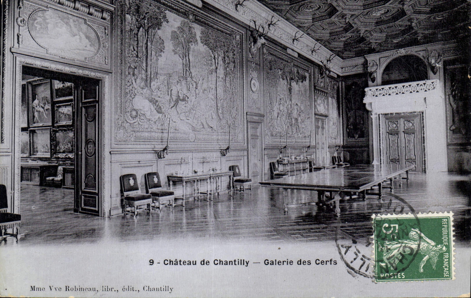 CPA Chateau de Chantilly Galerie des Cerfs 