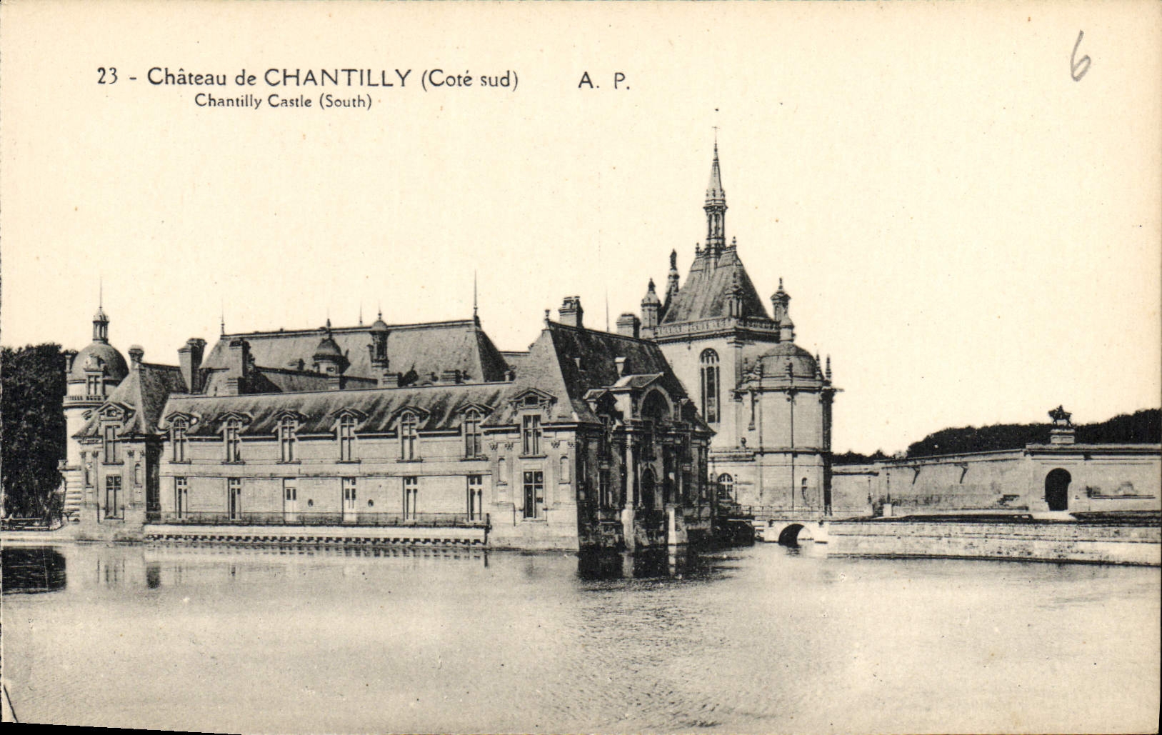 CPA Chateau de Chantilly cote sud 
