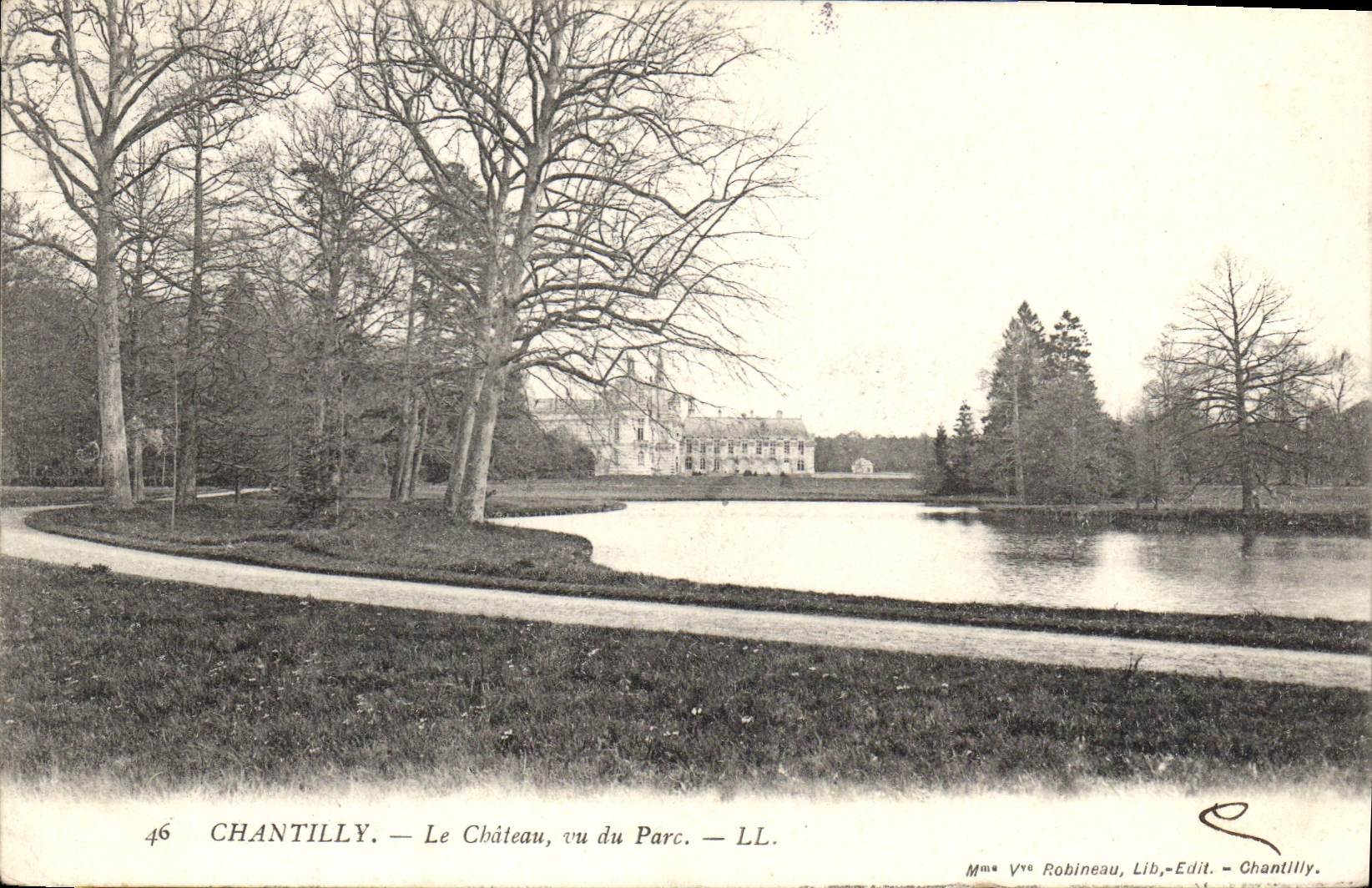 CPA Chantilly le Chateau vu du Parc 
