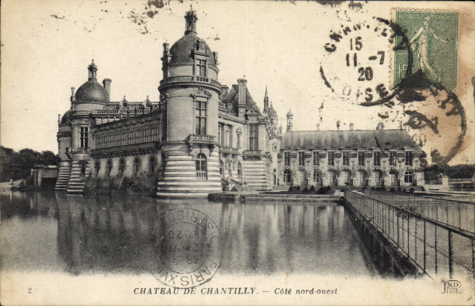 CPA Chateau de Chantilly cote nord ouest