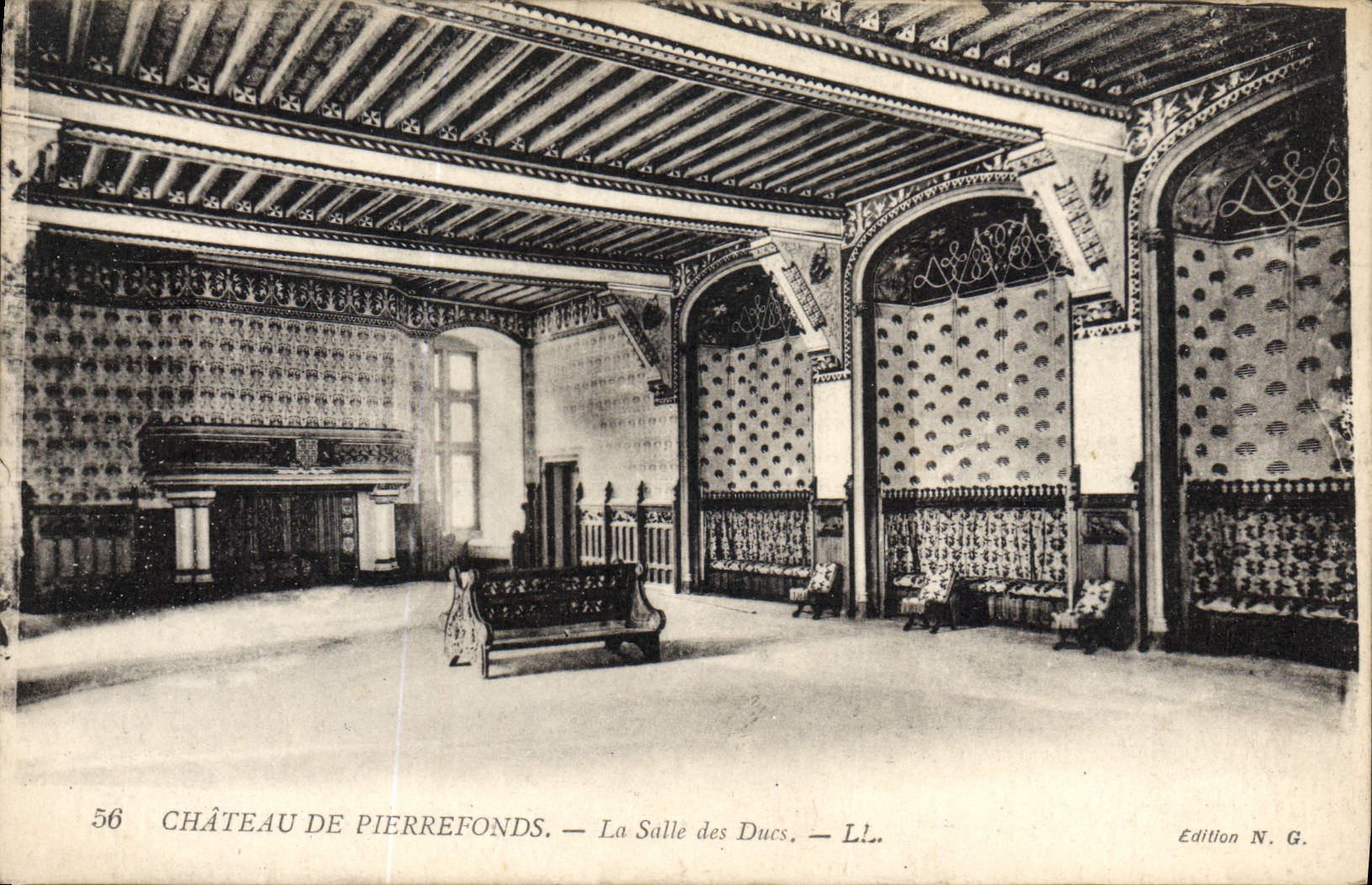CPA Chateau du Pierrefonds la Salle des Ducs