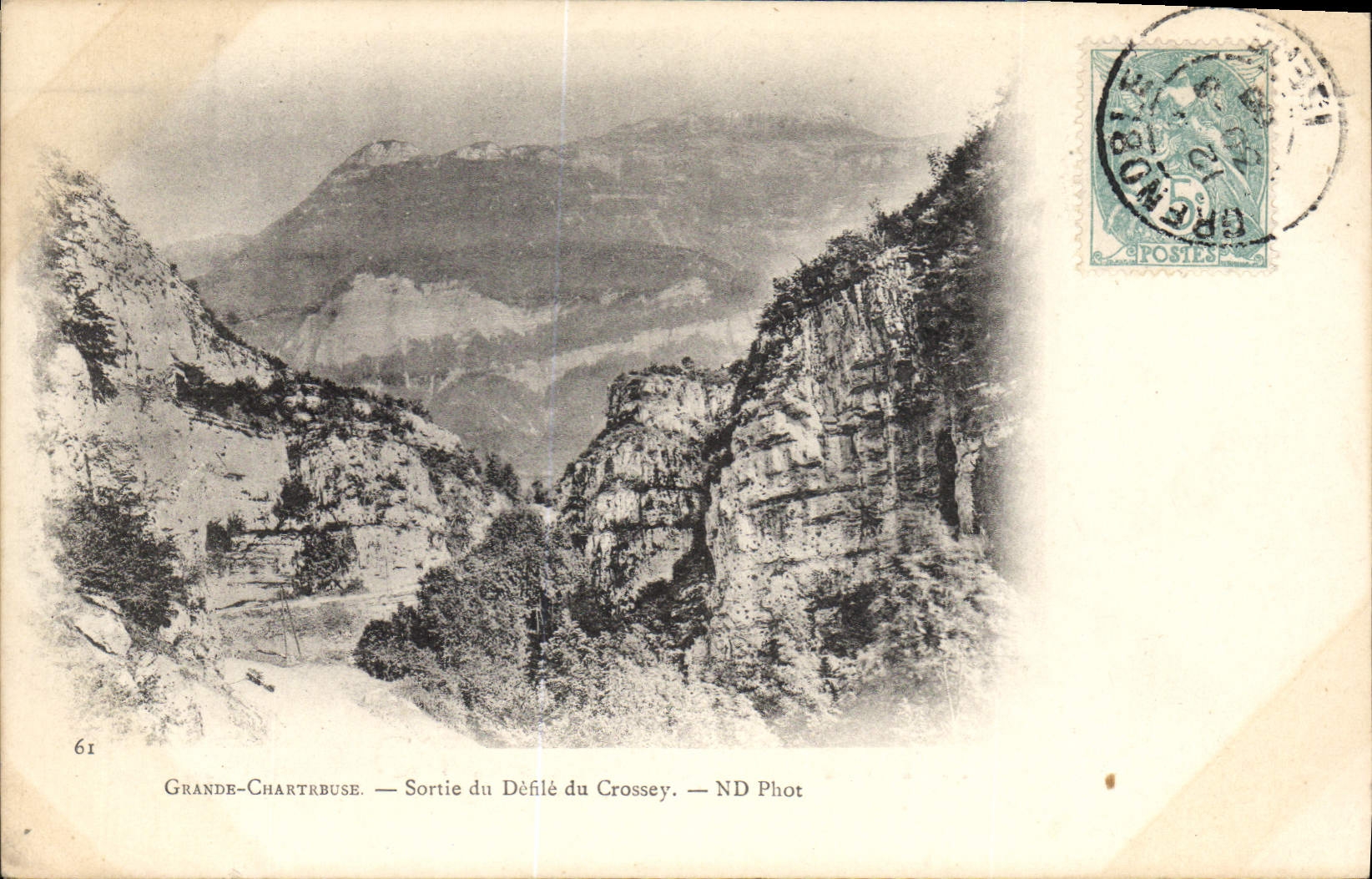 CPA Grande Chartreuse Sortie du Defile du Crossey 